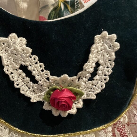 Vintage Little Princess Floral Rose Toddler Girls Dress Lace Size 3 Canada Made - Picture 10 of 12